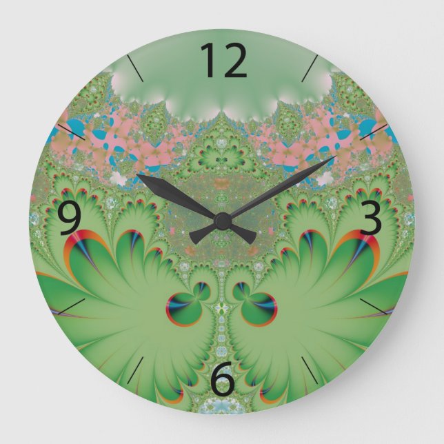 Frühjahrsgarten Große Wanduhr (Vorderseite)