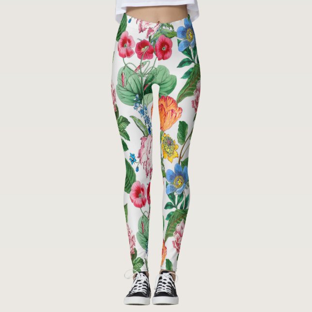 Frühjahrsgarten Leggings (Vorderseite)