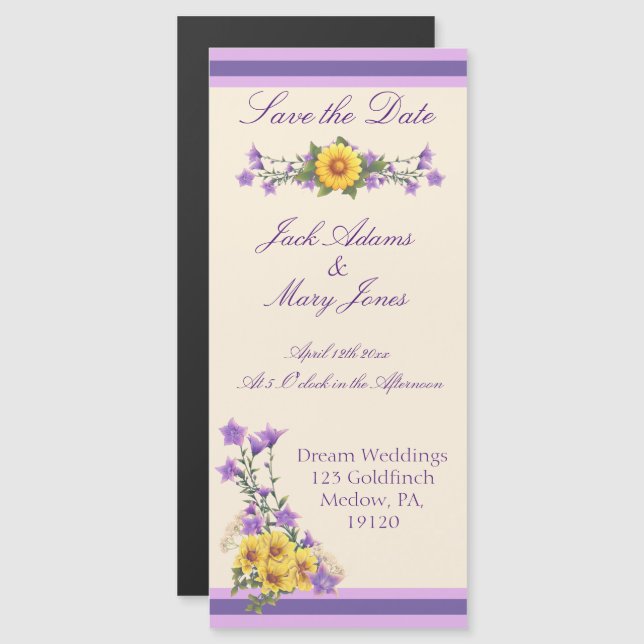 Frühjahrsgarten Magneteinladung (Vorne/Hinten)