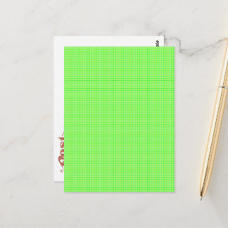 Frühjahrsgrasfarben Karierter Muster Postkarte