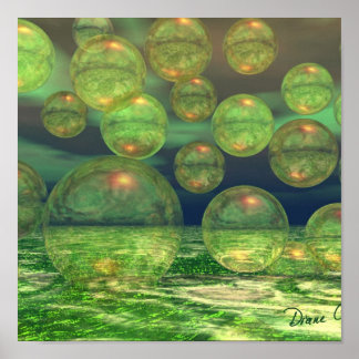 Frühjahrsgründung - Grüne und goldene Erneuerung Poster