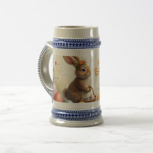 Frühjahrsgruß vom Osterhasen Bierglas