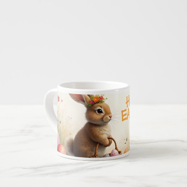 Frühjahrsgruß vom Osterhasen Espressotasse (Vorderseite Links)