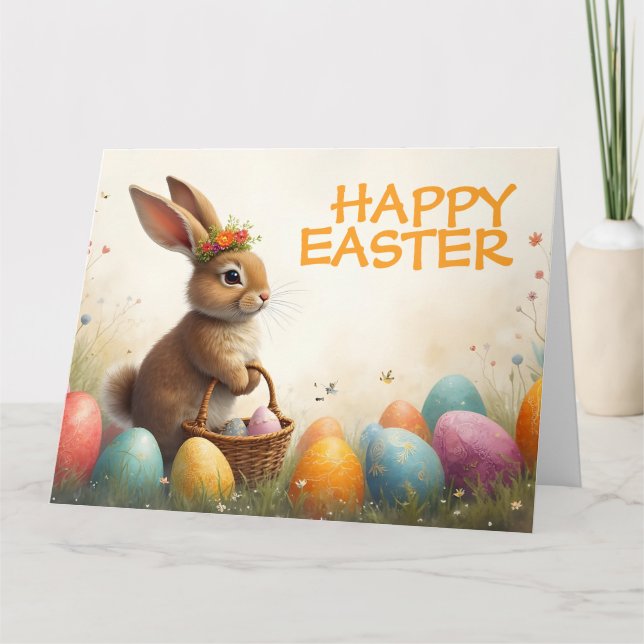 Frühjahrsgruß vom Osterhasen Karte (Vorderseite)