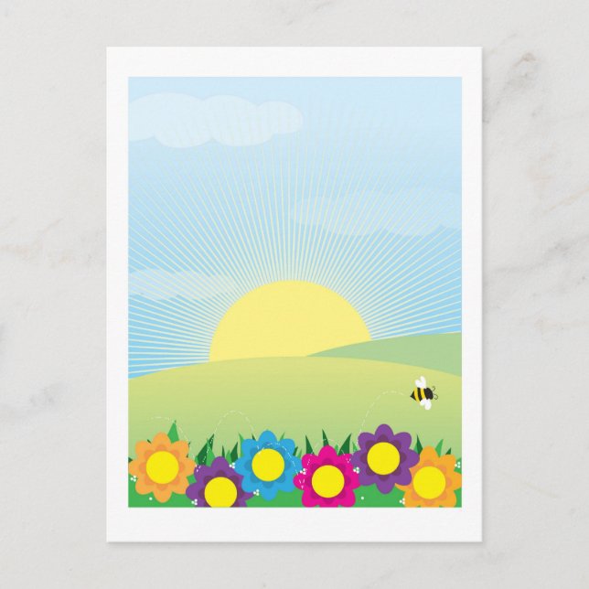 Frühjahrshintergrund Postkarte (Vorderseite)