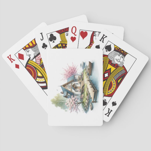 Frühjahrskabine Spielkarten (Rückseite)