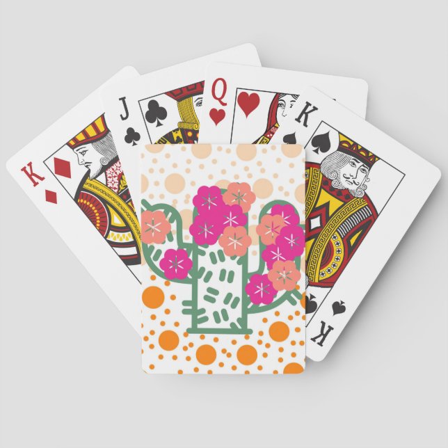 Frühjahrskaktus Spielkarten (Rückseite)