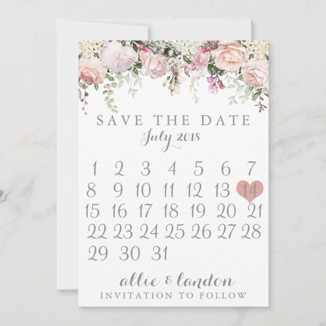 Frühjahrskalender Save the Date (Vorderseite)