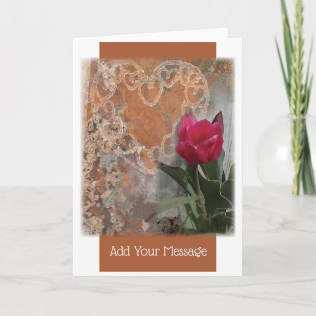 Frühjahrskarte Blutrausch-Grußkarte Dankeskarte (Vorderseite)