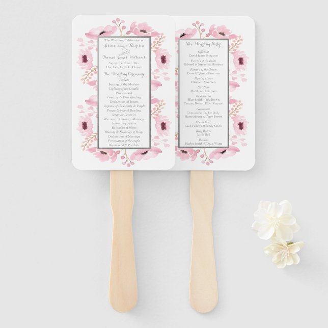 Frühjahrskolben Hochzeitskollektion Fächer (Vorne und Hinten)