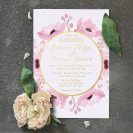 Frühjahrskolben Hochzeitskollektion Folieneinladung