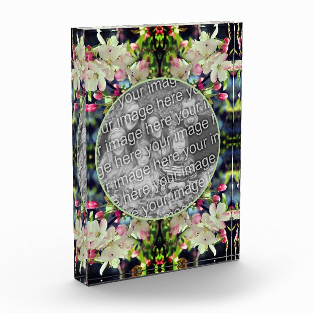 Frühjahrskrabell Blüten Rahmen hinzufügen Fotoblock (Links)