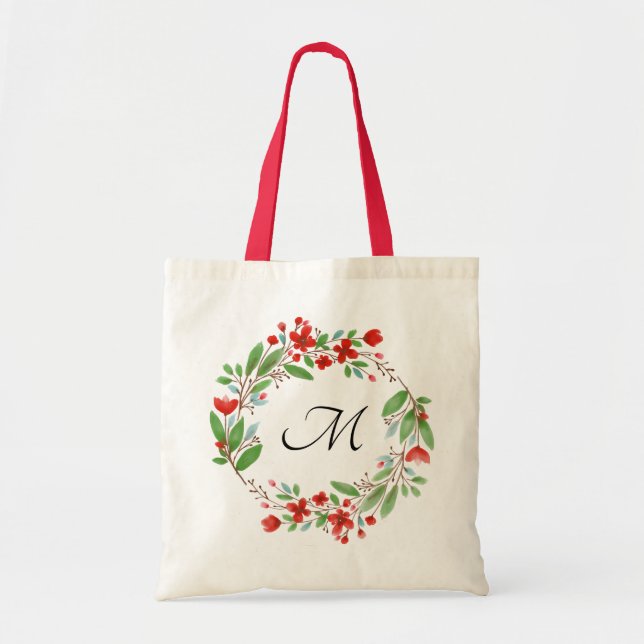 Frühjahrskranz 1 Totbeutel Tragetasche (Vorne)