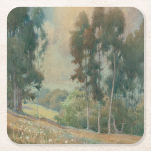 Frühjahrslandschaft (1911) Serene Wasserfarbenland Rechteckiger Pappuntersetzer
