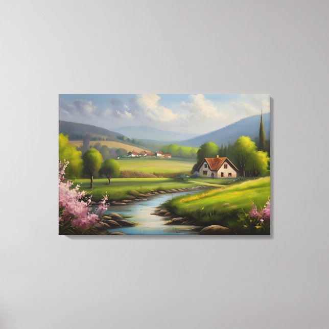 Frühjahrslandschaft Leinwanddruck (Vorderseite)