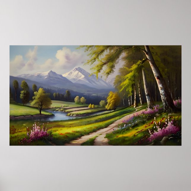 Frühjahrslandschaft Poster (Vorne)