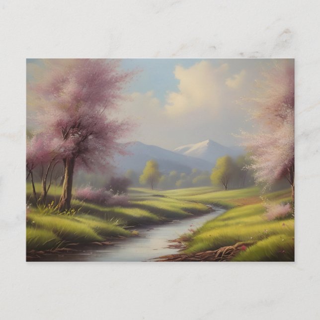 Frühjahrslandschaft Postkarte (Vorderseite)
