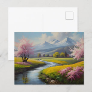 Frühjahrslandschaft Postkarte