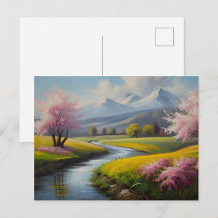 Frühjahrslandschaft Postkarte