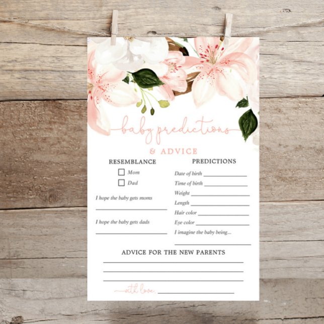 Frühjahrslilie Rosa Baby-Vorhersagekarte (Von Creator hochgeladen)