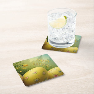 Frühjahrsmagie mit Ostereiern in einem Meer von Bl Untersetzer