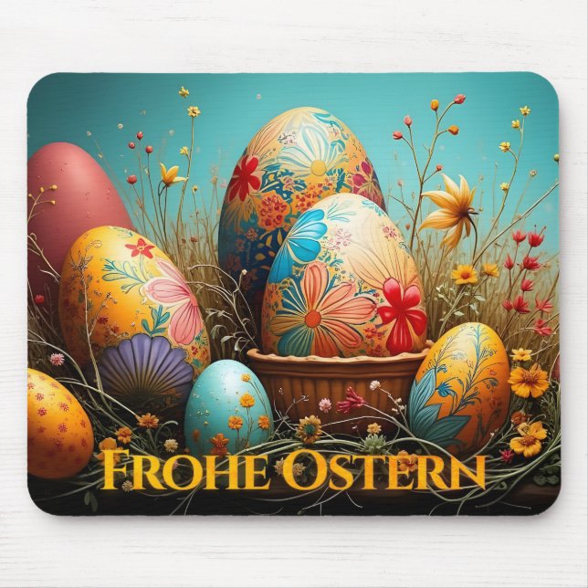 Frühjahrsmagie mit Ostereiern Mousepad (Vorne)