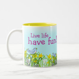 Frühjahrsmännchen, die Vögel auf Tasse jagt