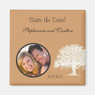 Frühjahrsmeitel Brown/White Announcement Magnet