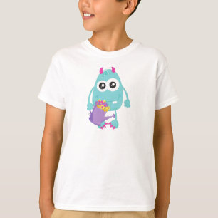 Frühjahrsmonster, Blaumonster, Blume, Hörner T-Shirt