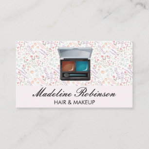 Frühjahrsmuster der Blume Makeup-Kit Visitenkarte