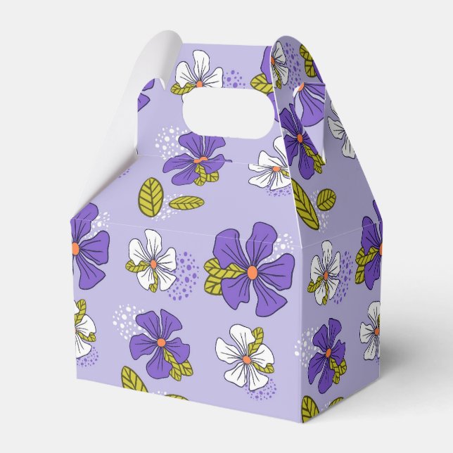 Frühjahrsmuster im Lila Muster Geschenkschachtel (Vorderseite)