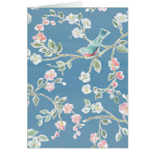 Frühjahrsmuster - Vögel und Blume