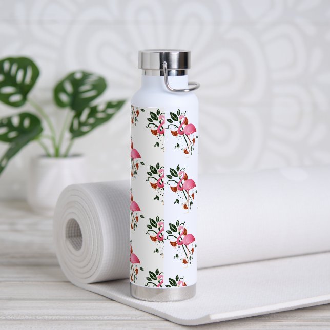 Frühjahrsommer Blume Rosa Blume Trinkflasche (Yoga)