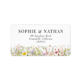 Frühjahrsommer Wildblume Boho UAWG Rücksendeadress Adressaufkleber