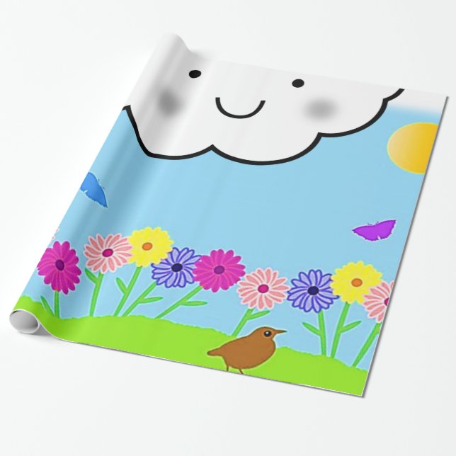 Frühjahrspapier Geschenkpapier (Ungerollt)