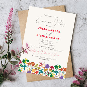 Frühjahrspartei "Lila Meadow Engagement" Einladung