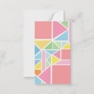 Frühjahrspasten Geometrische Printwerbung Mitteilungskarte