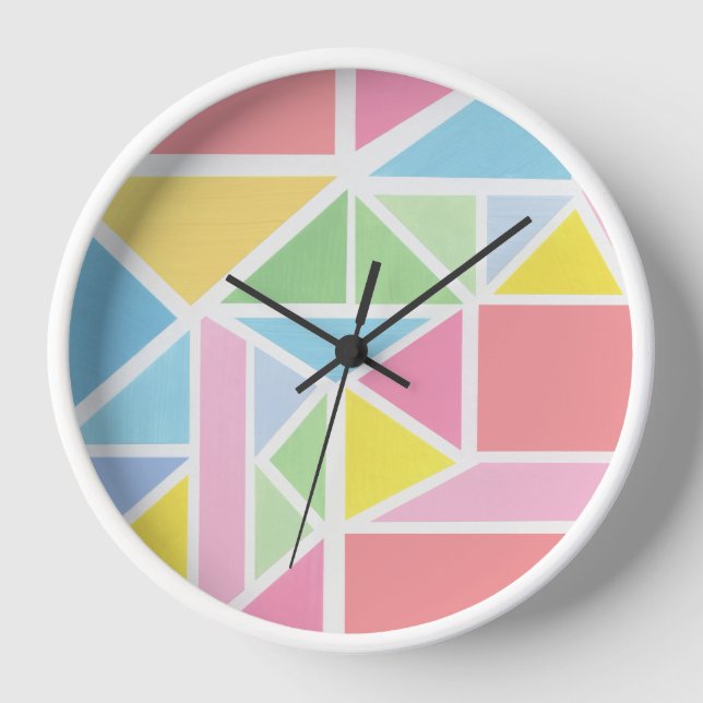 Frühjahrspasten Geometrische Printwerbung Uhr (Vorderseite)