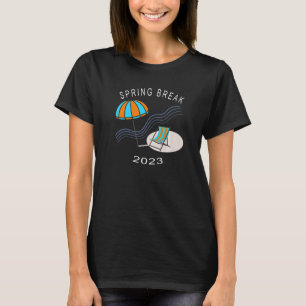 Frühjahrspause 2023 Strandstuhl Umbrella Artwork T-Shirt