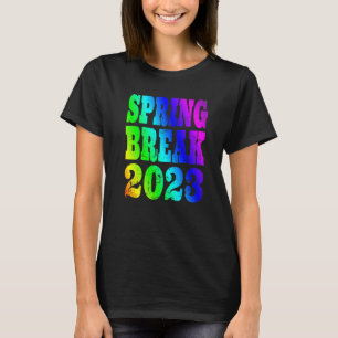 Frühjahrspause 2023 Vintager Regenbogen T-Shirt