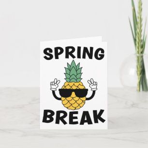 Frühjahrspause Ananas Ananas Salven Tropical Beach Karte