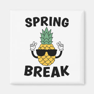 Frühjahrspause Ananas Ananas Salven Tropical Beach Magnet