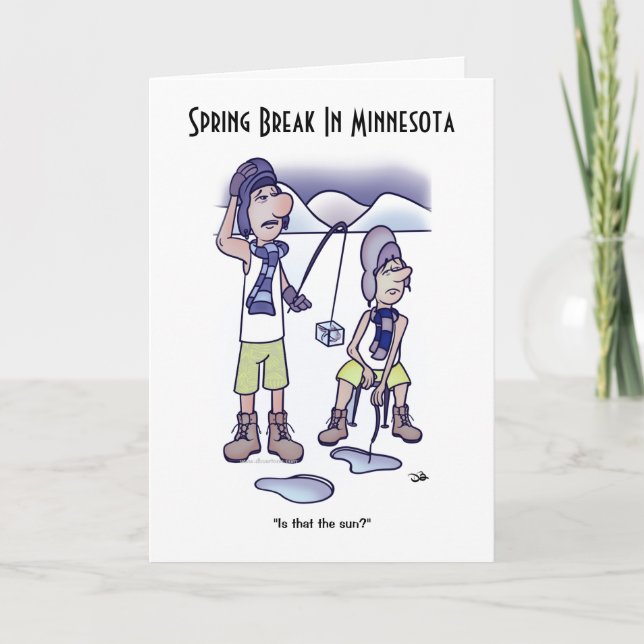 Frühjahrspause geklappte Grußkarte Karte (Vorderseite)