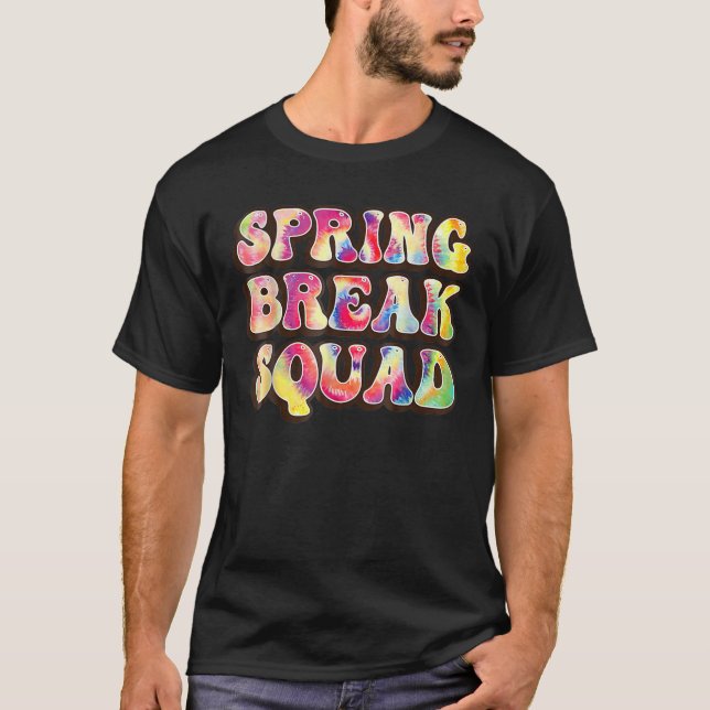 Frühjahrspause Squad Beach farbenfrohe Gefärbte Kr T-Shirt (Vorderseite)