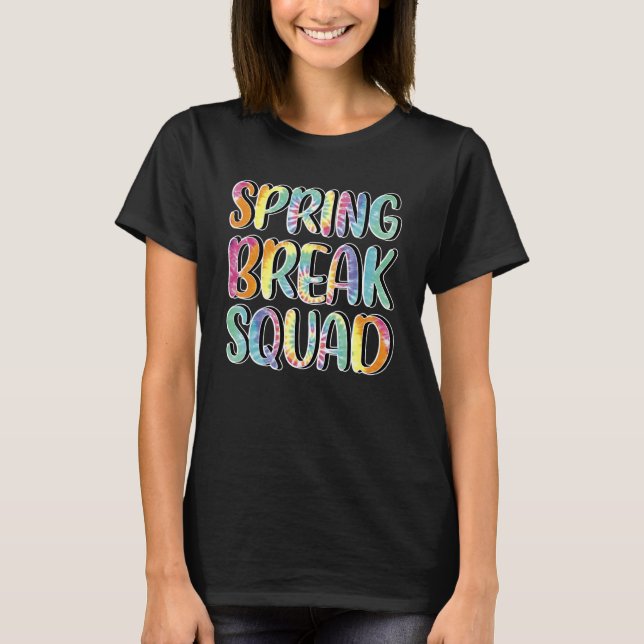 Frühjahrspause Squad Beach farbenfrohe Gefärbte Kr T-Shirt (Vorderseite)