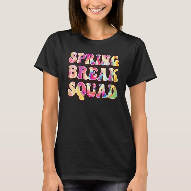Frühjahrspause Squad Beach Farbige Gefärbte Krawat T-Shirt (Vorderseite)