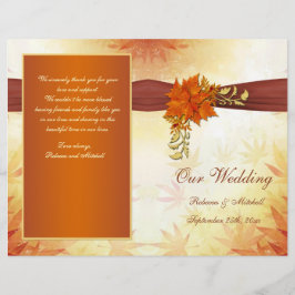 Frühjahrsprogramm Rot und Gold für Blätter Hochzei