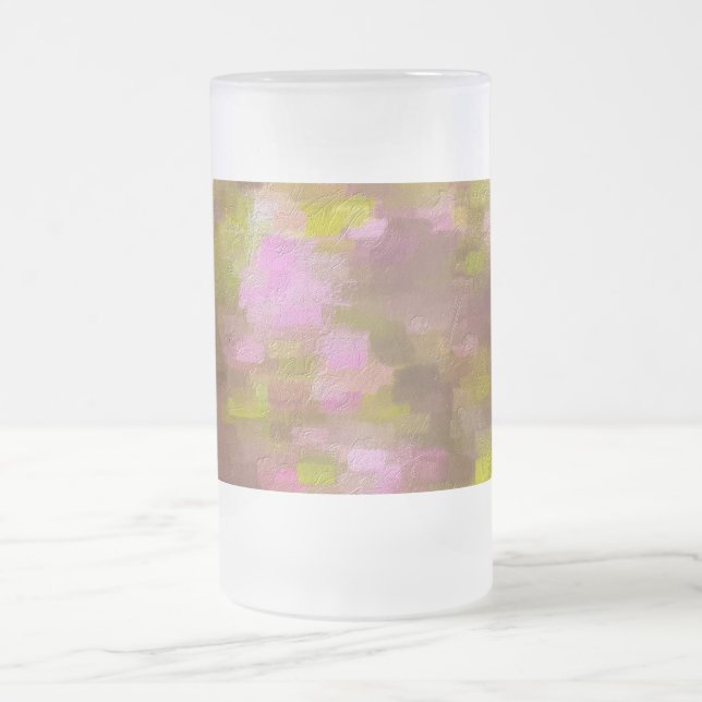 Frühjahrssaison Pinks Abstrakt Mattglas Bierglas (Mittel)
