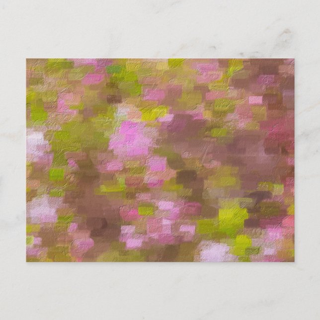 Frühjahrssaison Pinks Abstrakte Postkarte (Vorderseite)