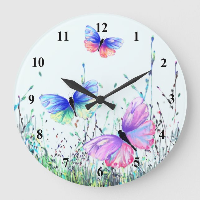 Frühjahrsschmetterlinge fliegen in der Uhr der Nat (Vorderseite)